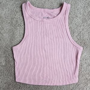 Wild Fable Light Pink Ribbed Crop Top